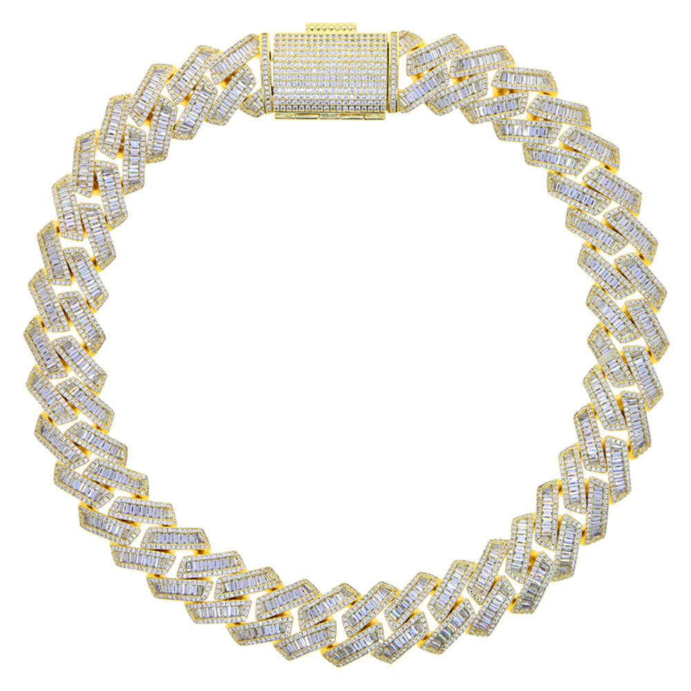 dia necklace designer jewelry iced out sier Necklace Full Iced Out Hiphop Chain Pass The Dia Test chains for men cuban k moissanite chain