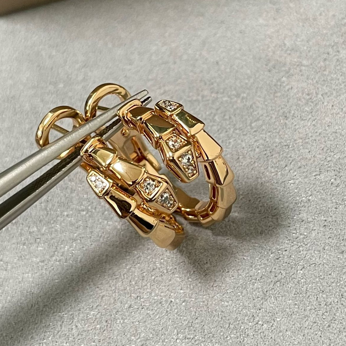 snake earrings for women designer Gold plated counter quality silver rose gold earring premium gift with box 066