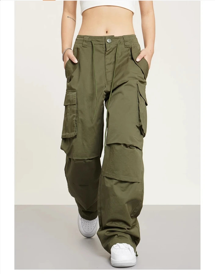 Plus size Retro workwear jeans womens straight leg springsummer casual pants ok loose elongated and wide Z260314