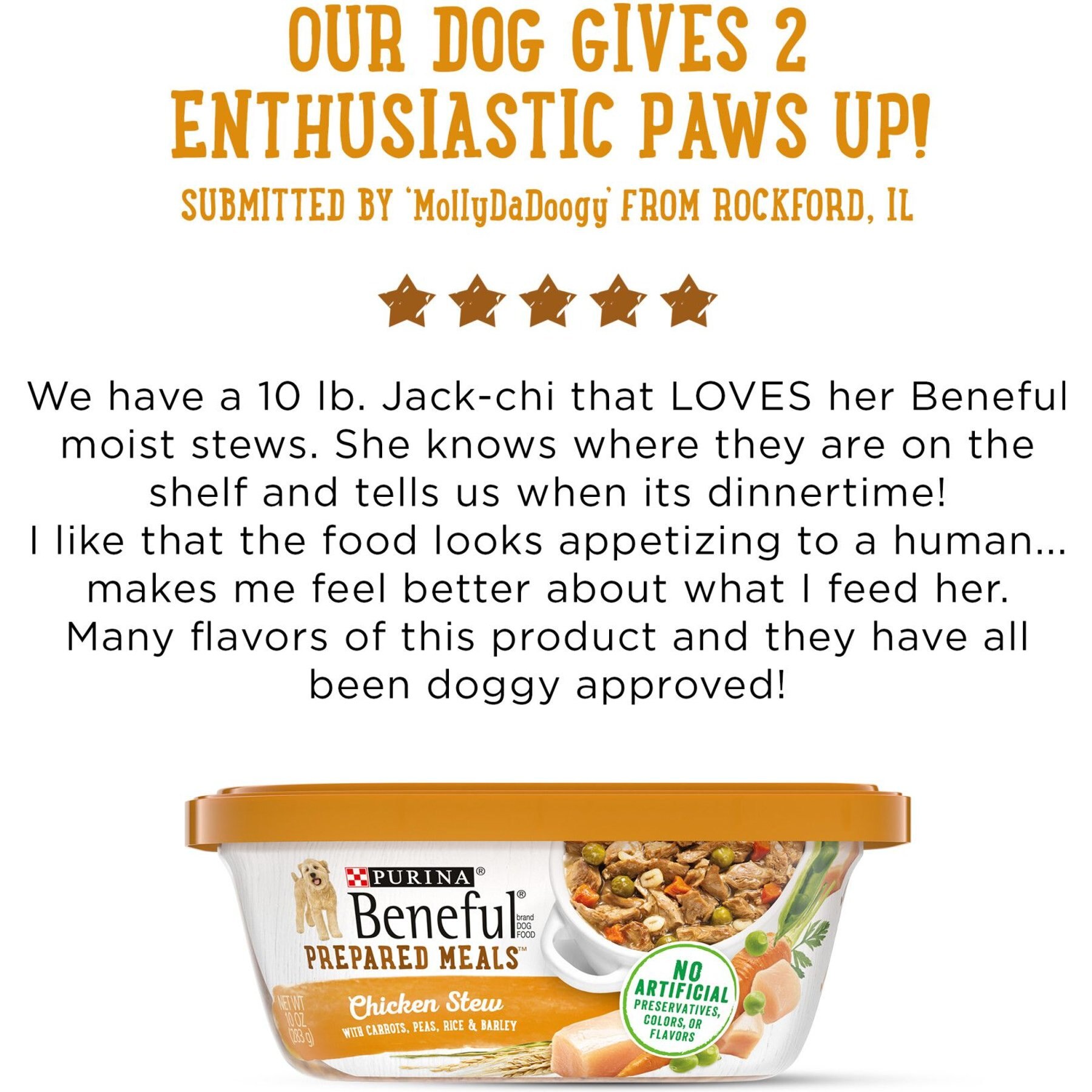 Purina Beneful Prepared Meals Chicken Stew with Rice, Carrots, Peas & Barley Wet Dog Food