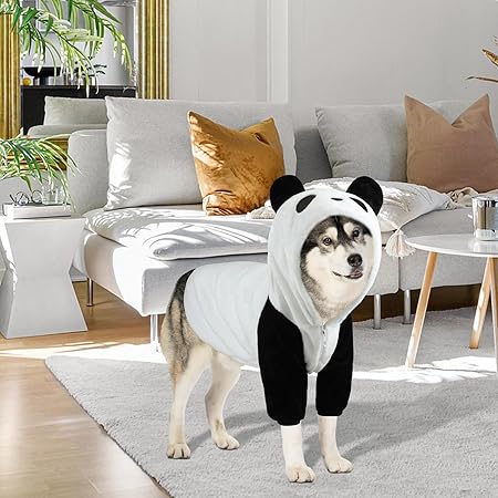 HOTUMN Dog Costume - Pet Halloween Cosplay Hoodies Cute Puppy Panda Costume, Hoodie Warm Outfits for Small and Dogs