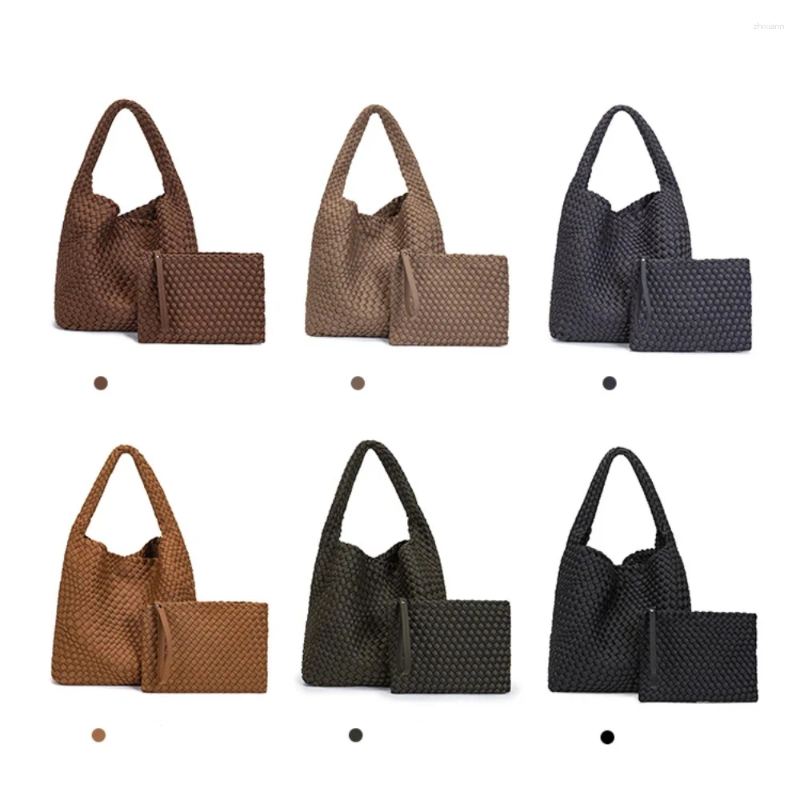 Drawstring/Bucket Bags 2025S designer Woven Drawstring Shoulder Bag - Neoprene Leather Underarm Large Capacity Basket Design Handbag crossbody bag