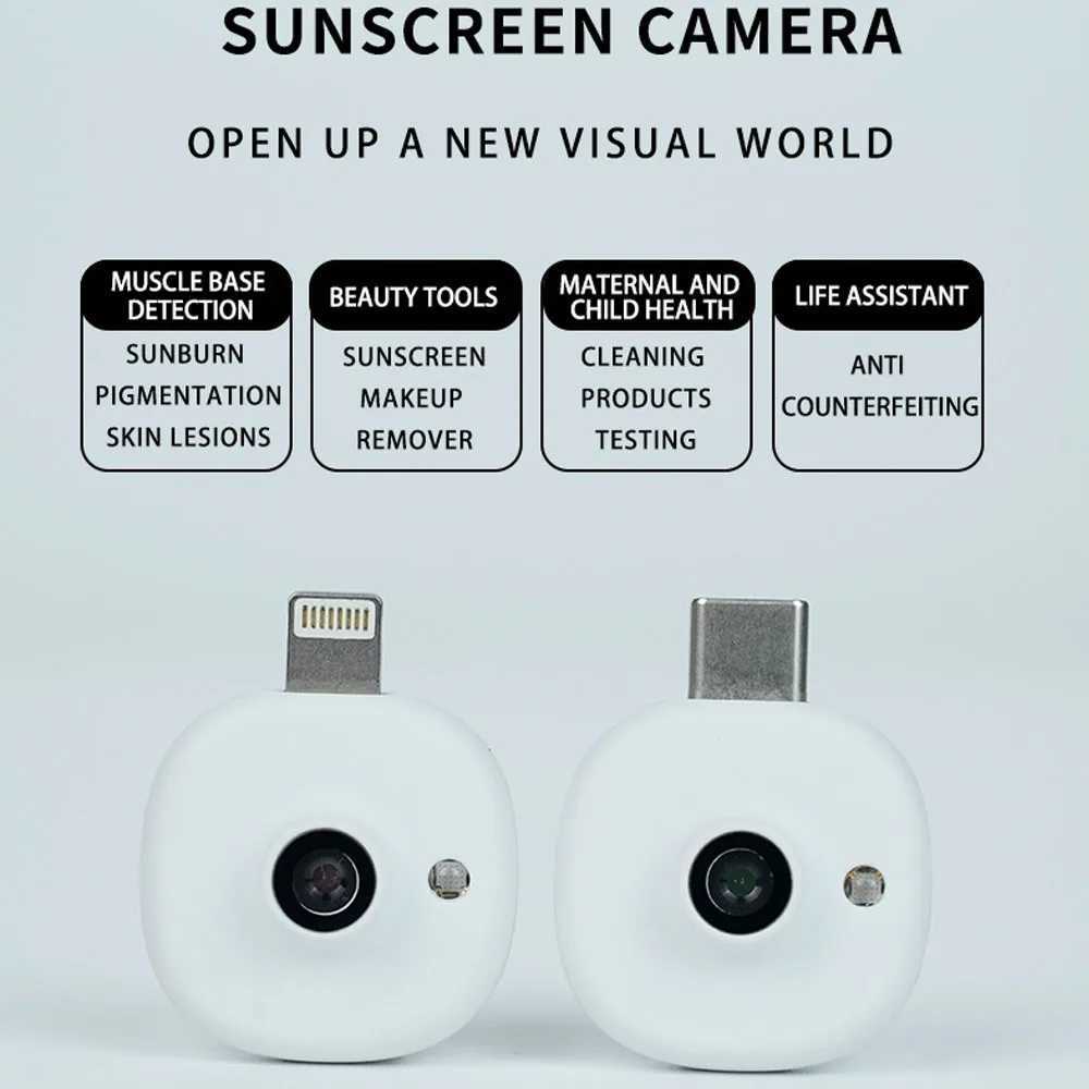 Mini UV camera for iPhone and Android phones visible facial sun protection portable UV camera used for sun protection testing W241122