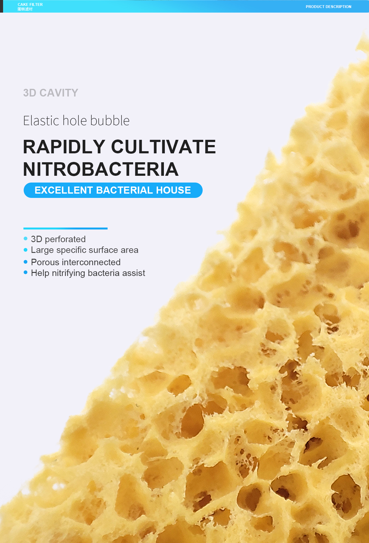 Aquaclean Unique New Product soft Sponge for aquariums fish tank filter media