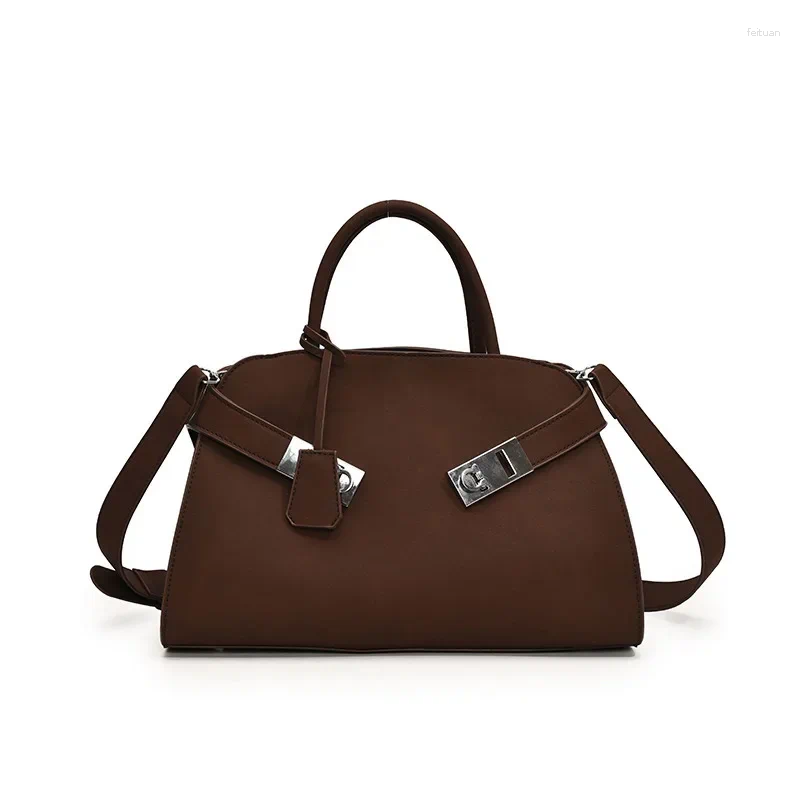 Totes Brand Designer Women's Handbag Large Capacity Female Simple Shoulder Bag Fashion Brown Crossbody B5 h7