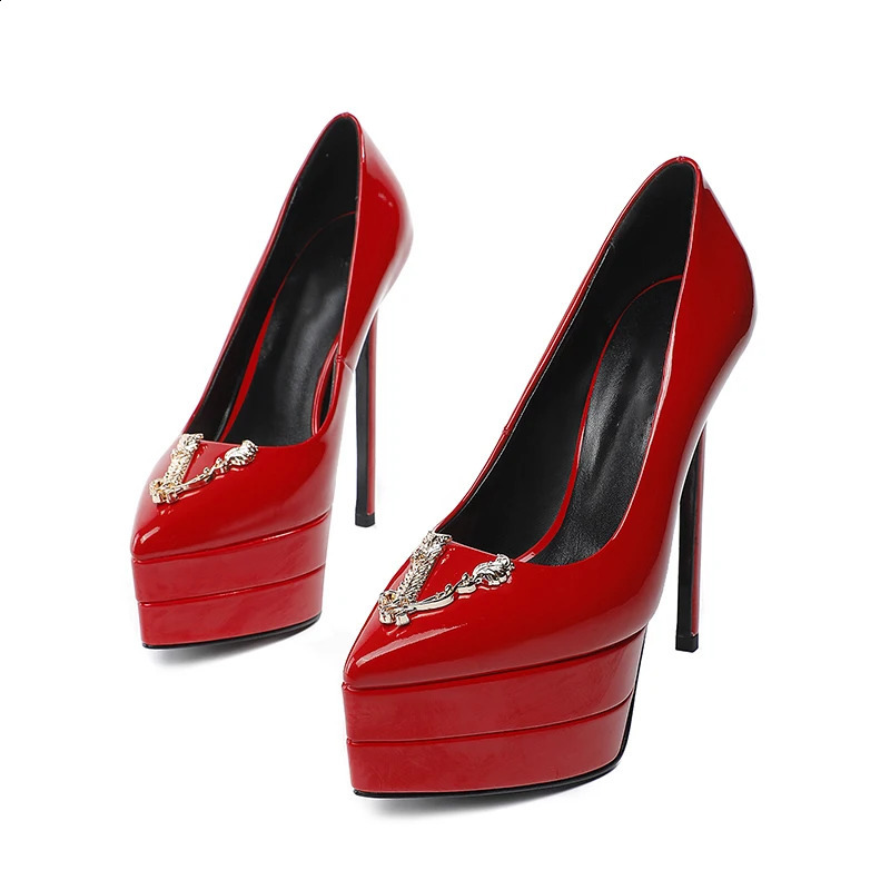 15cm slim high heels with lace leather toes fashionable and sexy high heels wedding parties high heels womens shoes 241121