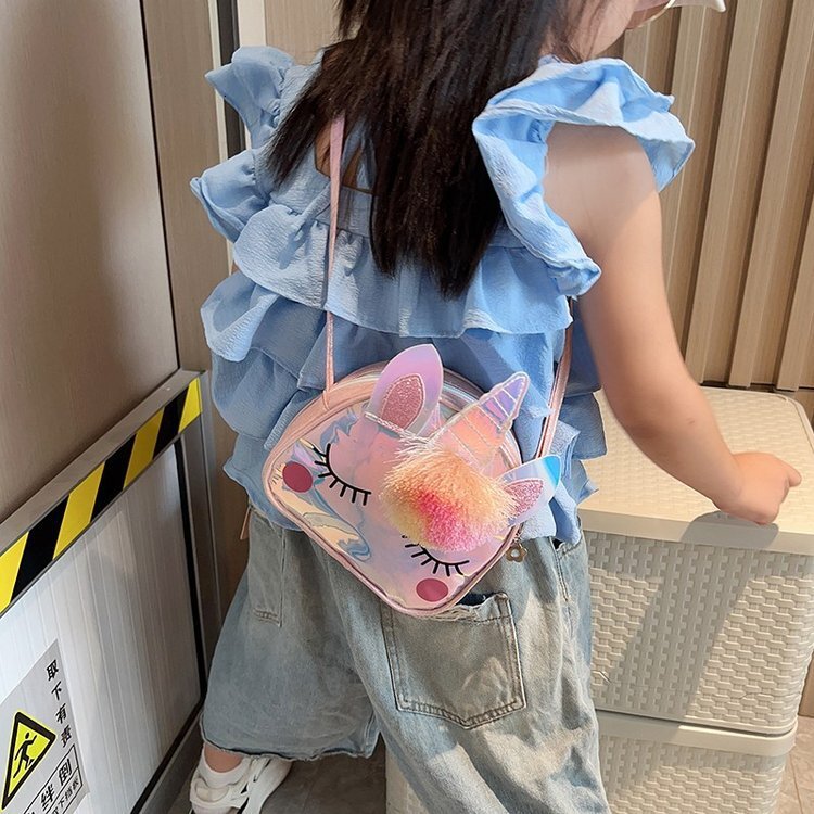 trend New Laser Unicorn Princess Women s Crossbody Cute Small Backpack Fashion leisure Multi functional Shoulder Bag Designer Bag