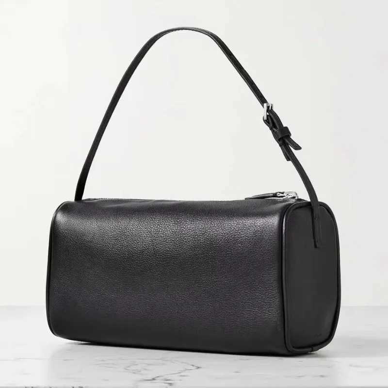 Niche Design Pen Holder Bag Velvet Leather Bottom Bag Retro Casual Small Square Bag Single Shoulder Handbag Y241121