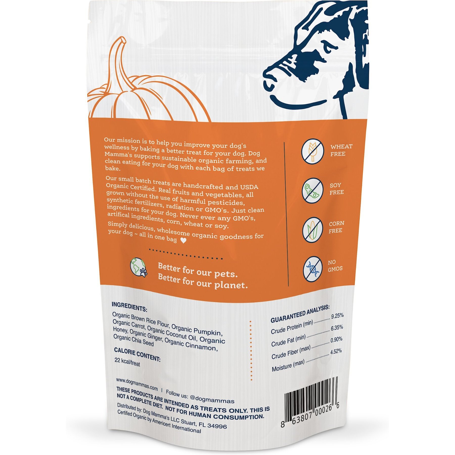 Dog Mamma’s Organic Pumpkin Snaps Dog Treats