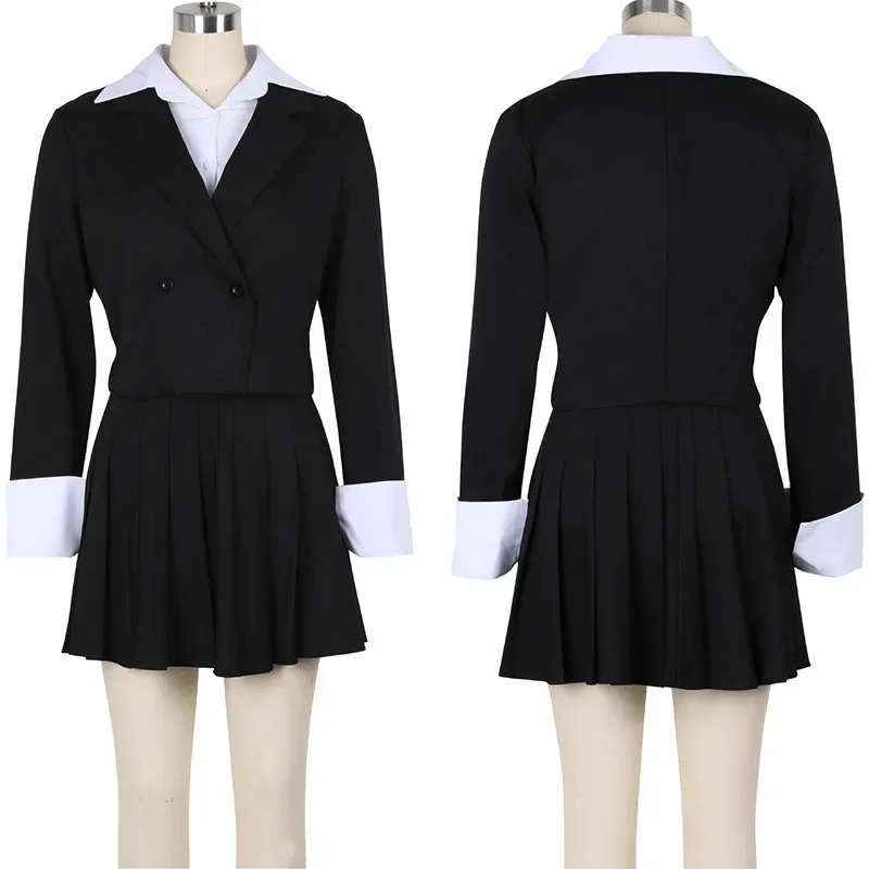 2024 Elegant Workwear 2 Piece Outfit Sets for Women Office Lady Doublebreasted Blazer Coat and Aline Pleated Mini Skirt Suits 241122