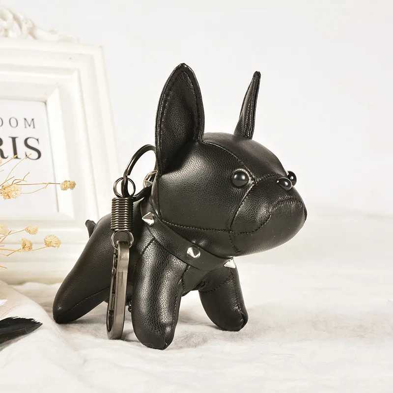 Top Quality Brand High Quality New Style Free Delivery Designer Bag Punk French Bulldog PU Leather Dog Fashion Womens Bag Charm Trinket Car Keyring Ke