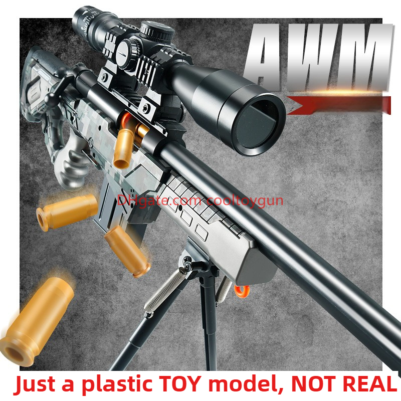 Awm Gun Soft Shell Toy Guns For Children Boys Manual Rifle Sniper Blaster Shooting Model Outdoor Games