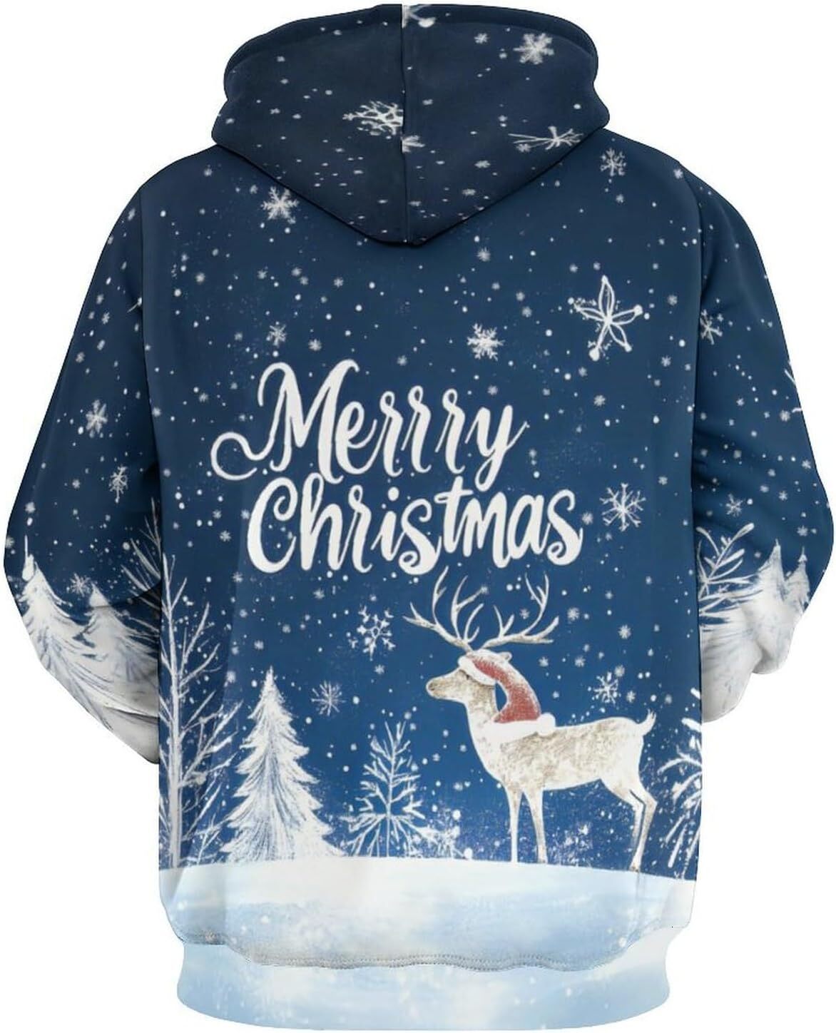 Hoodie for Mens Womens Mens Christmas Graphic Hoodie Holiday Themed Casual Pullover Sweatshirt Graphic Hoodies sweatshirt Warm and handsome