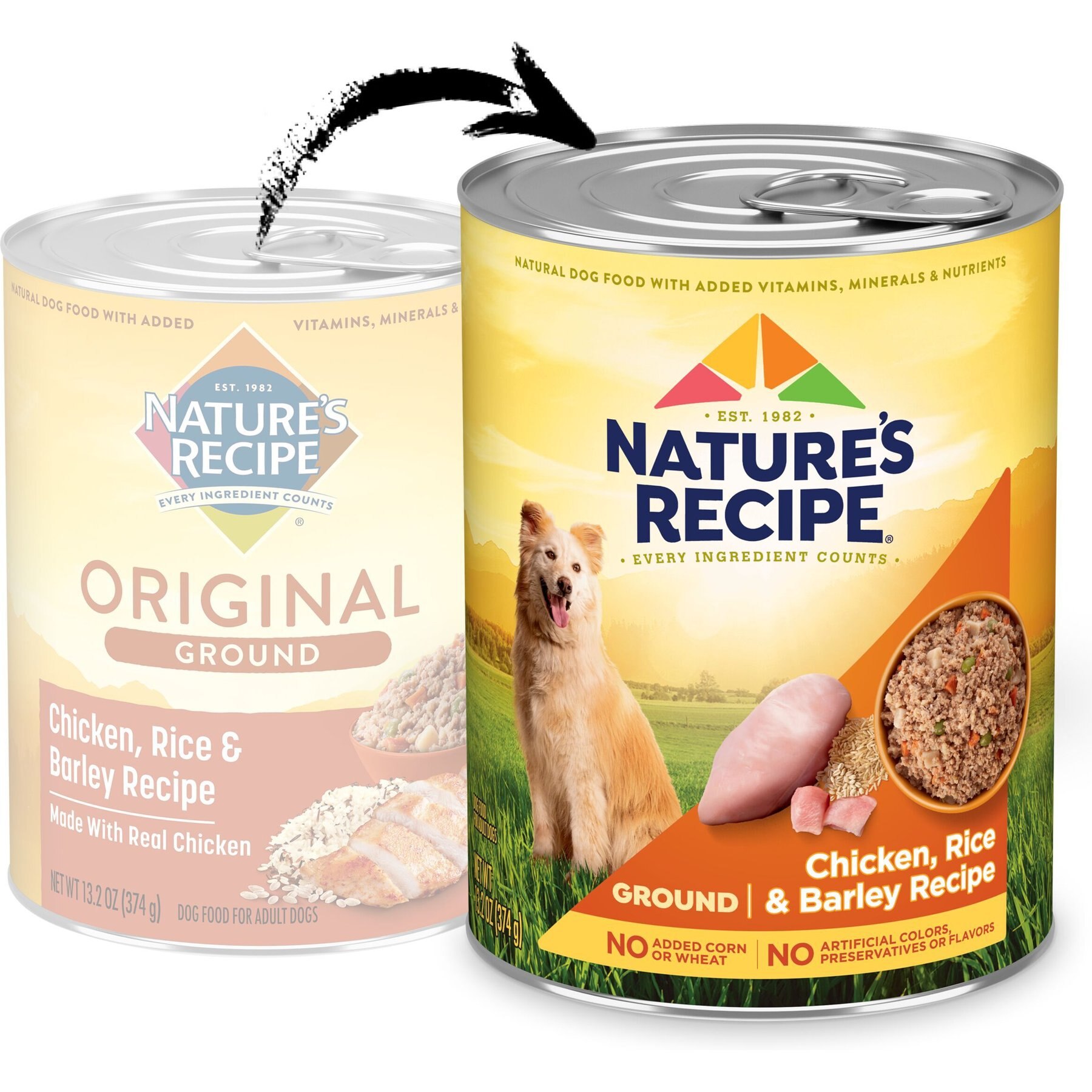 Nature's Recipe Ground Chicken, Rice & Barley Recipe Wet Dog Food