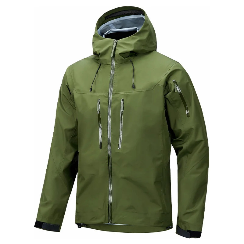 Storm jacket mens fully heat sealed hard shell storm jacket mens and womens same color three proof composite fabric 241122