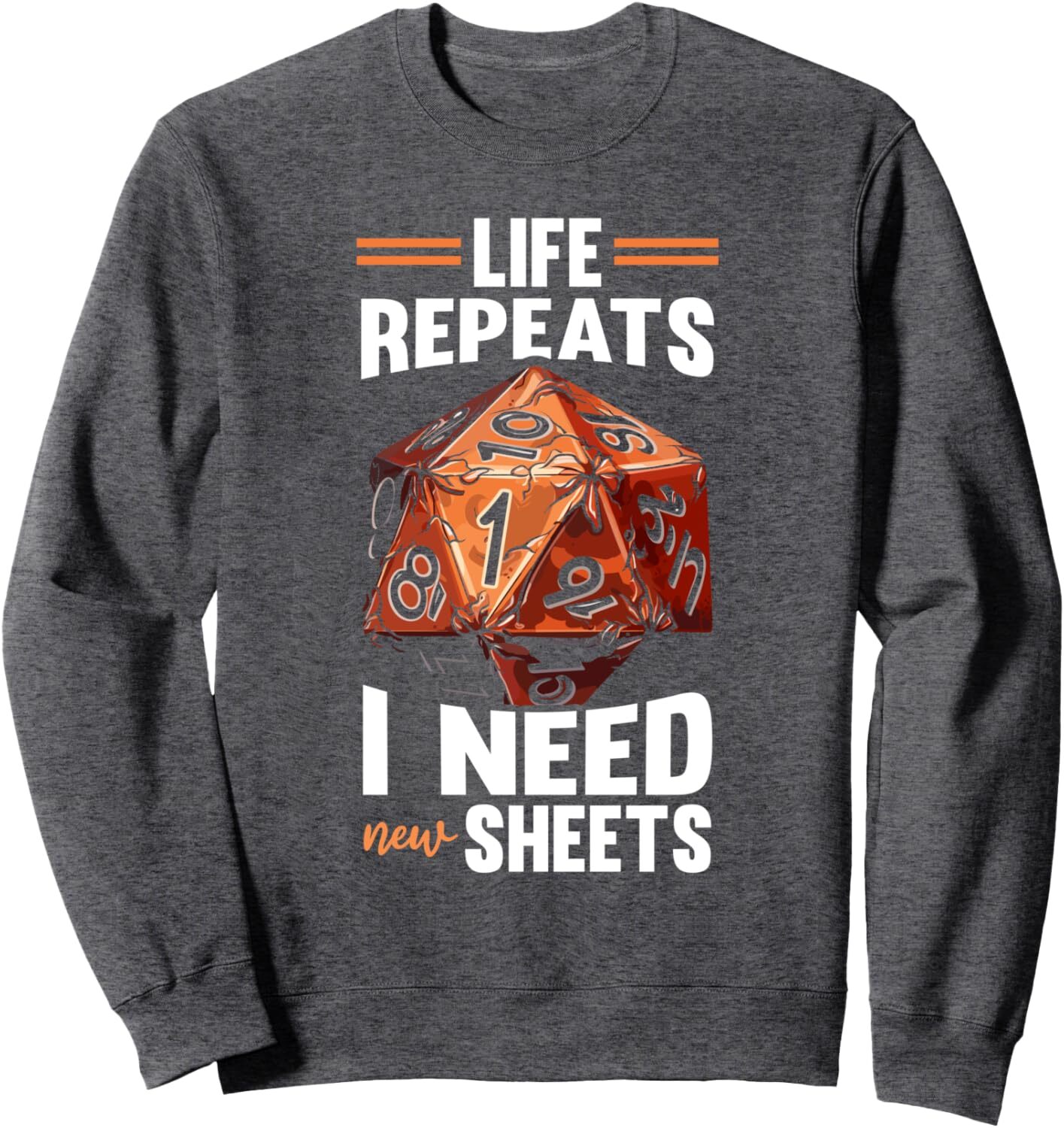 Long Sleeve Shirts for Men sweatshirt RPG Gaming Role Playing D20 Tabletop Games Funny RPG Gamer Sweatshirt T shirt Tee Streetwear Casual tops clothes