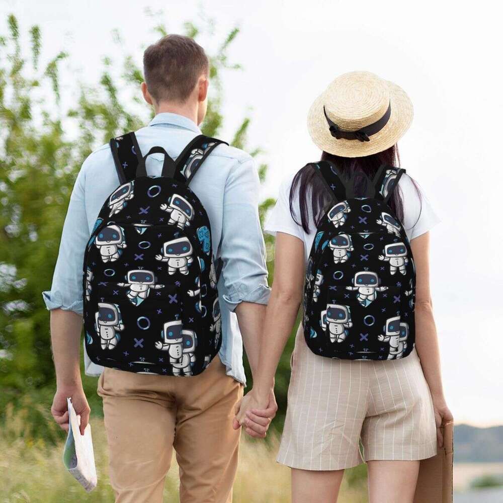 Astrobots Playroom Game Backpack Middle High College School Student Bookbag Teens Daypack Travel