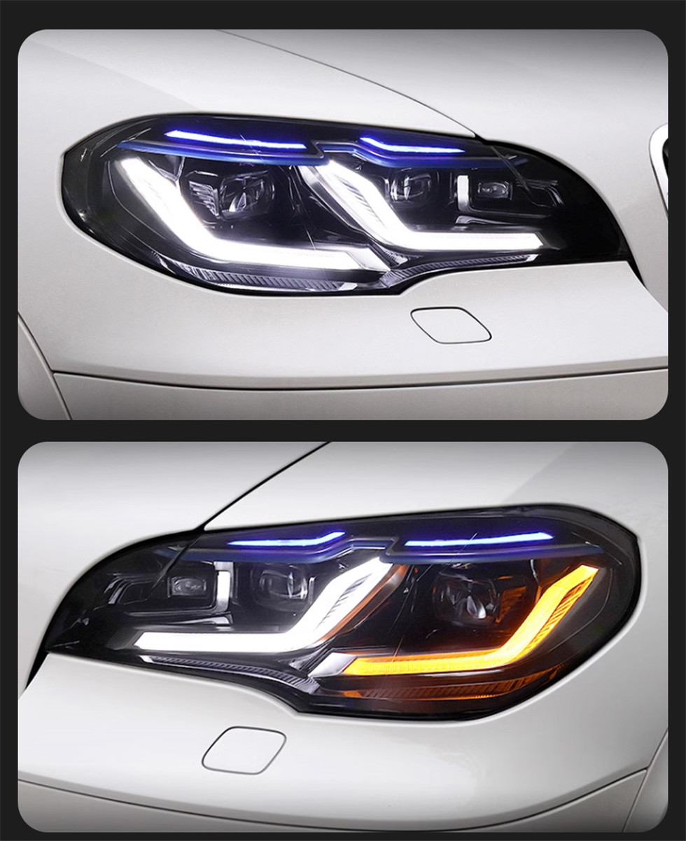 Full LED Headlight For X5 E70 2007-2013 Dual L Blue Styling LED Daytime Lights Dynamic Turn Signals Car Accessories