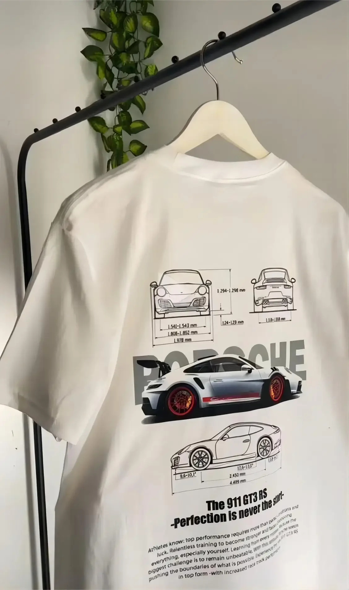 Choice Birthday Gift Perfection Is Never The End GT3RS Summer Men Cotton T Shirt Fashion Tees Casual 911 Man Womens Tops 240409