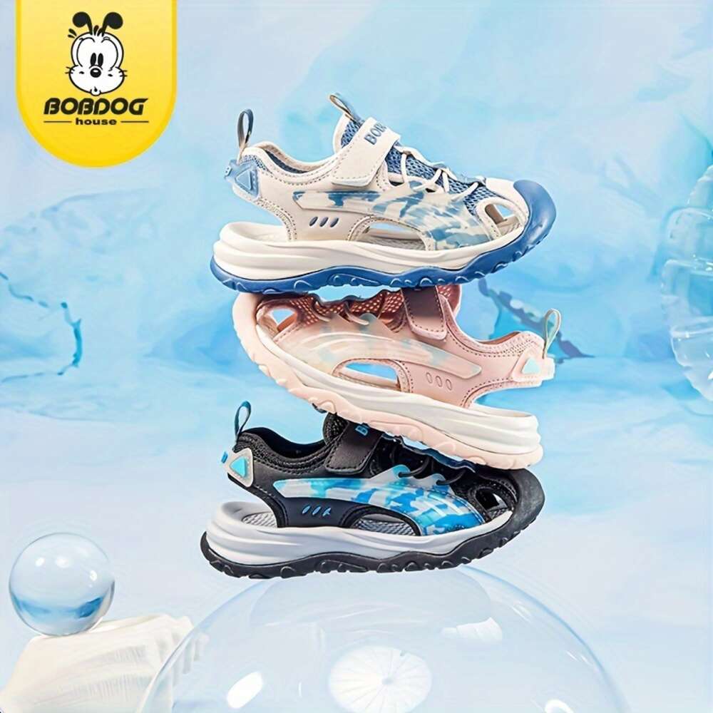 BOBDOG House Unisex Kid's Close Toe Breathable Sandals Comfy Durable Soft Sole Beach Water Shoes for Boy's & Girl's Outdoor Activities 