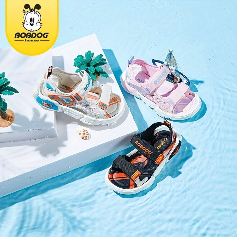BOBDOG House Unisex Kid's Adorable Solid Colour Open Toe Sandals Comfy Durable Beach Water Shoes for Boy's & Girl's Outdoor Activities 