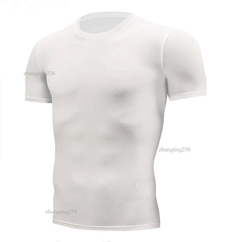 Men's T-Shirts Quick Dry Running Compression T-shirt Breathable Suit Fitness Tight Sportswear Riding Short Sleeve Shirt Workout