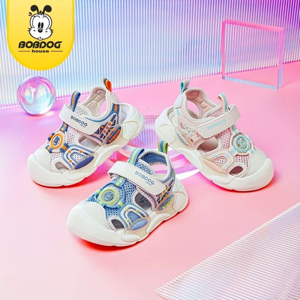 BOBDOG House Unisex Kid's Toddler's Protective Close Toe Breathable Sandals ComfyDurable Soft Sole Beach Water Shoes for Boy's & Girl&#