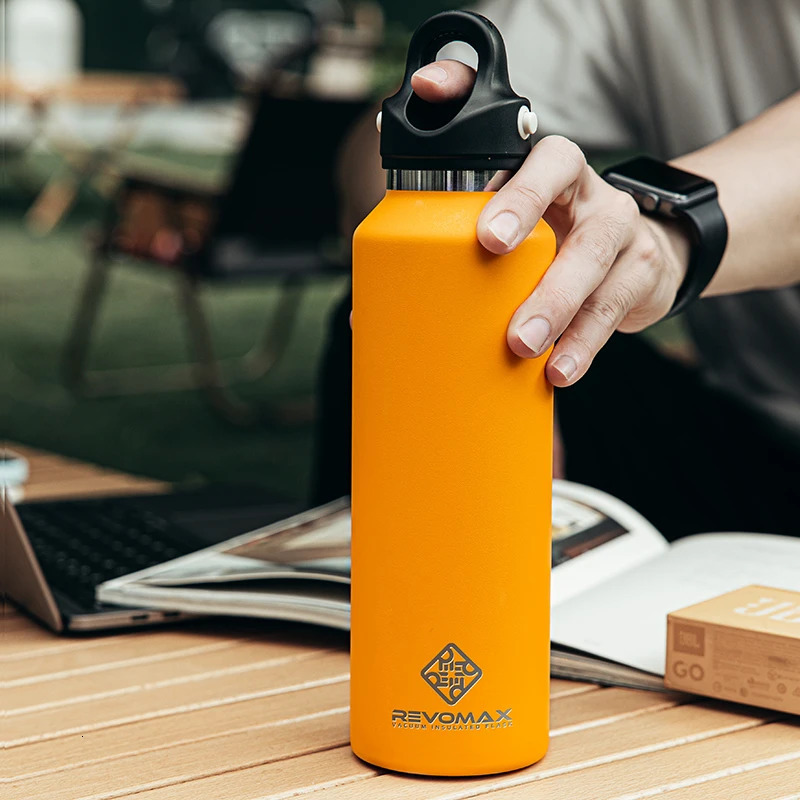 REVOMAX Large Capacity Stainless Steel Thermos Portable Vacuum Flask Insulated Tumbler With No Screw Lid Thermo Bottle 950ml 241121