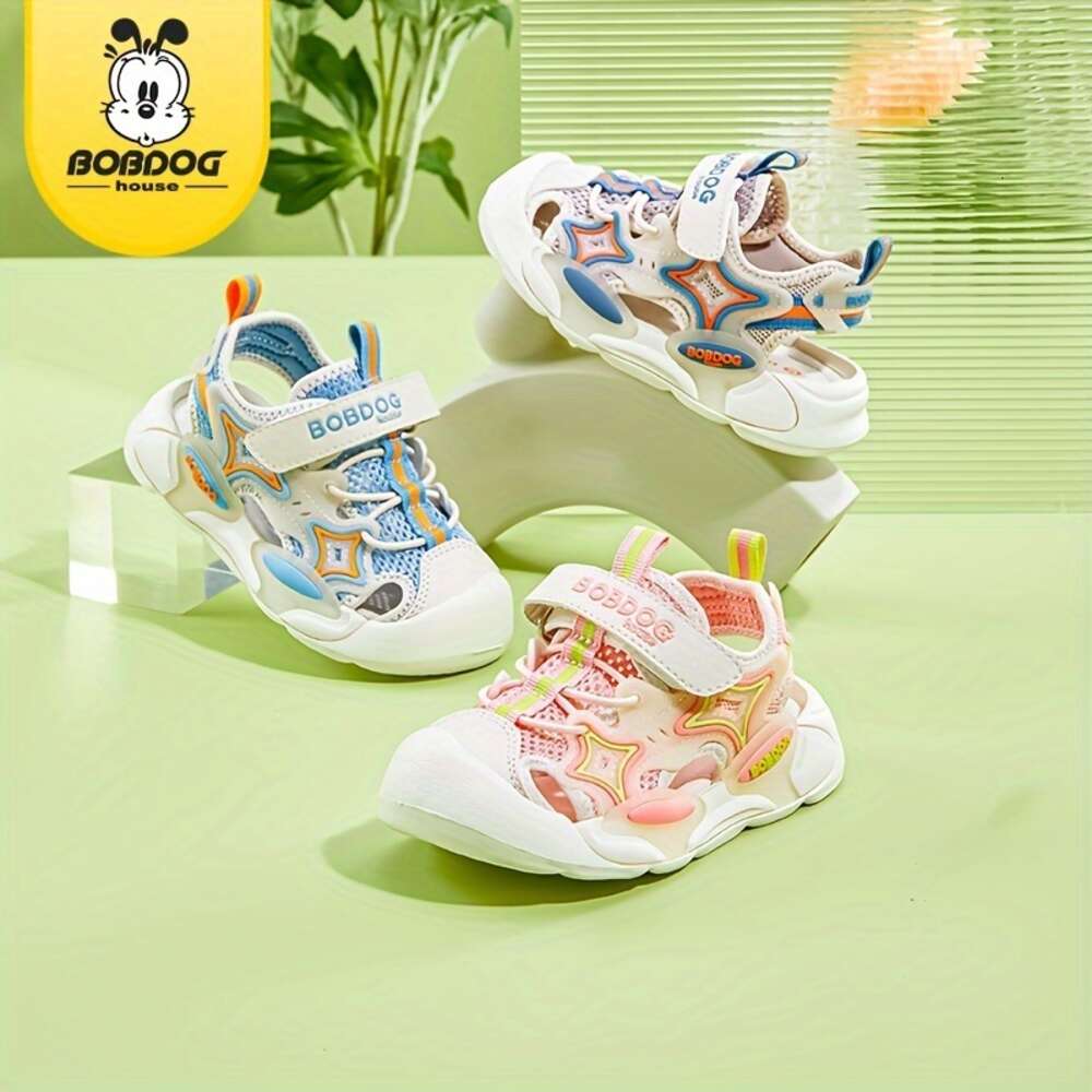 BOBDOG House Unisex Kid's Toddl's Close Toe Breathable Sandals, Comfy Non Slip Durable Soft Sole Beach Wat Shoes for Boy's & Girl'