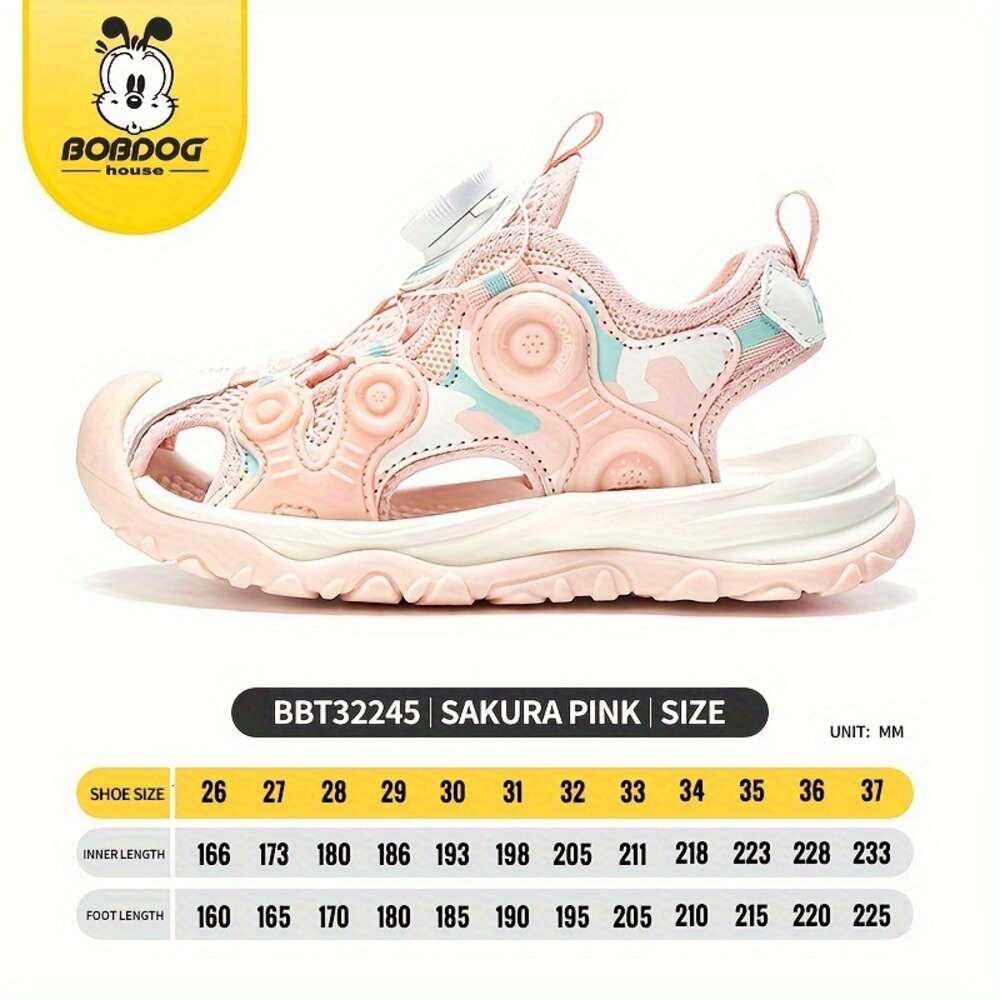 BOBDOG HOUSE Unisex Kid's Toddler's Close Toe Sandals with Rotating Buckle Comfy Durable Breathable Beach Water Shoes for Boy's & Girl&