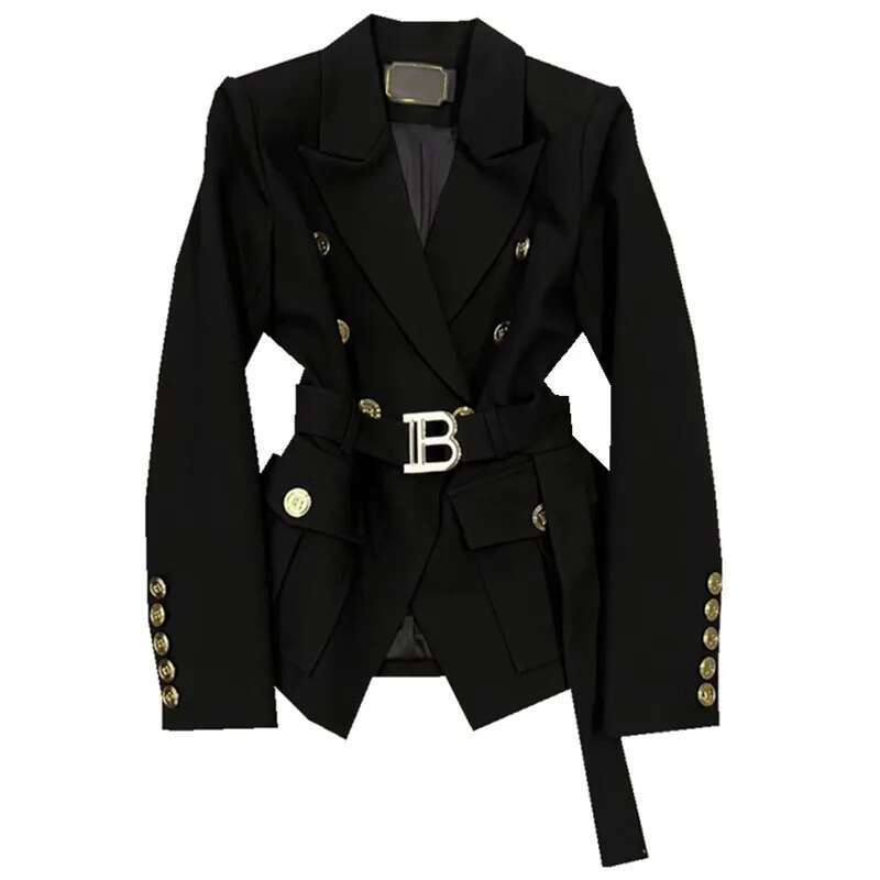 Elegant Autumn Winter Pants Office Lady Fashion Double Breasted Slim Blazers Flare Trousers Two Piece Set Women Outfit 2023
