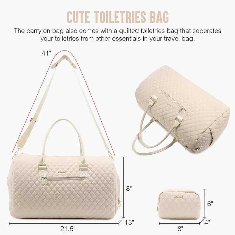 Weekender Overnight Bag Large Travel Duffle Bag for Women Yoga Sports Gym Bag with Shoe Compartment Crossbody Carry- BagXJ241122
