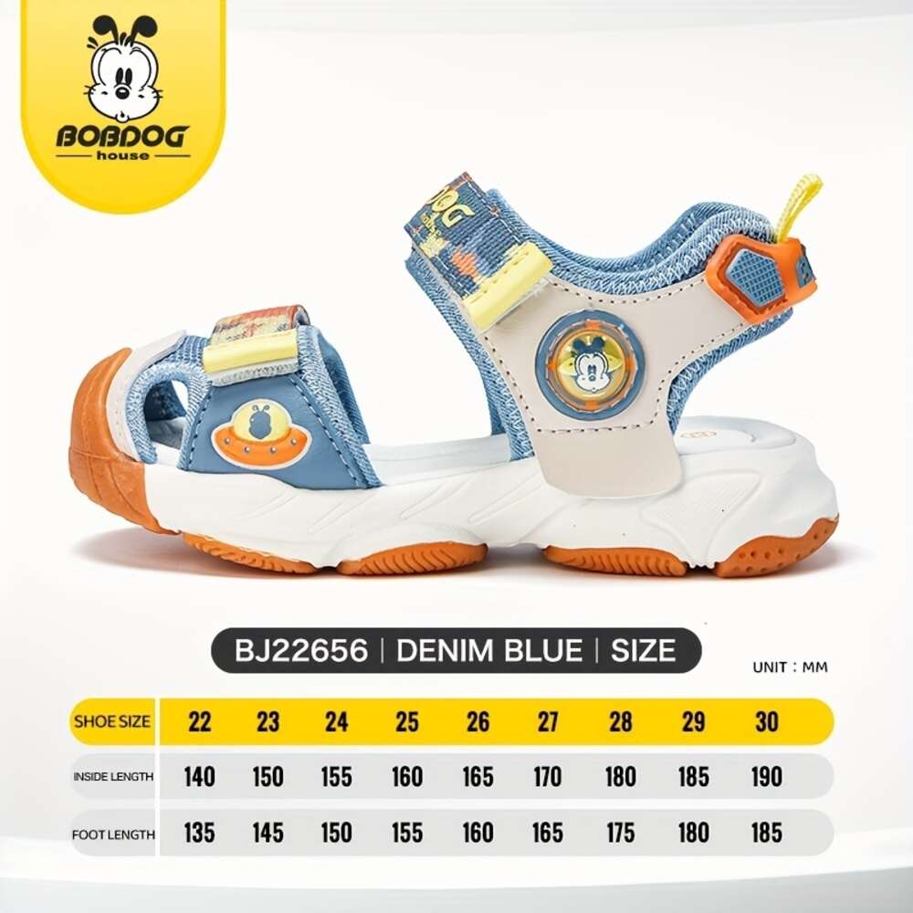 BOBDOG House Girl's Trendy Close Toe Breathable Sandals, Comfy Non Slip Durable Beach Water Shoes for Kid's Outdoor Activities BJ22656