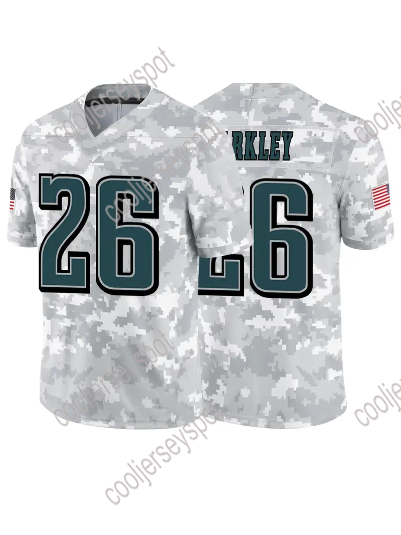 Personalized Custom 26 Barkley 204-25 Football Jerseys 1 Hurts McKee Pickett Brown Kelce Gainwell Shipley Jerseys