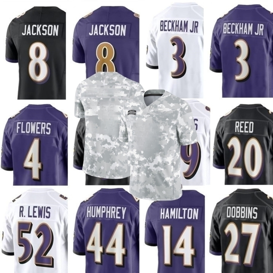 Ed Reed Lamar Jackson Derrick Henry Zay Flowers Roquan Smith Marlon Humphrey 14 Kyle Diontae Johnson Rashod Bateman Justin Tucker Football Jersey Salute to Service