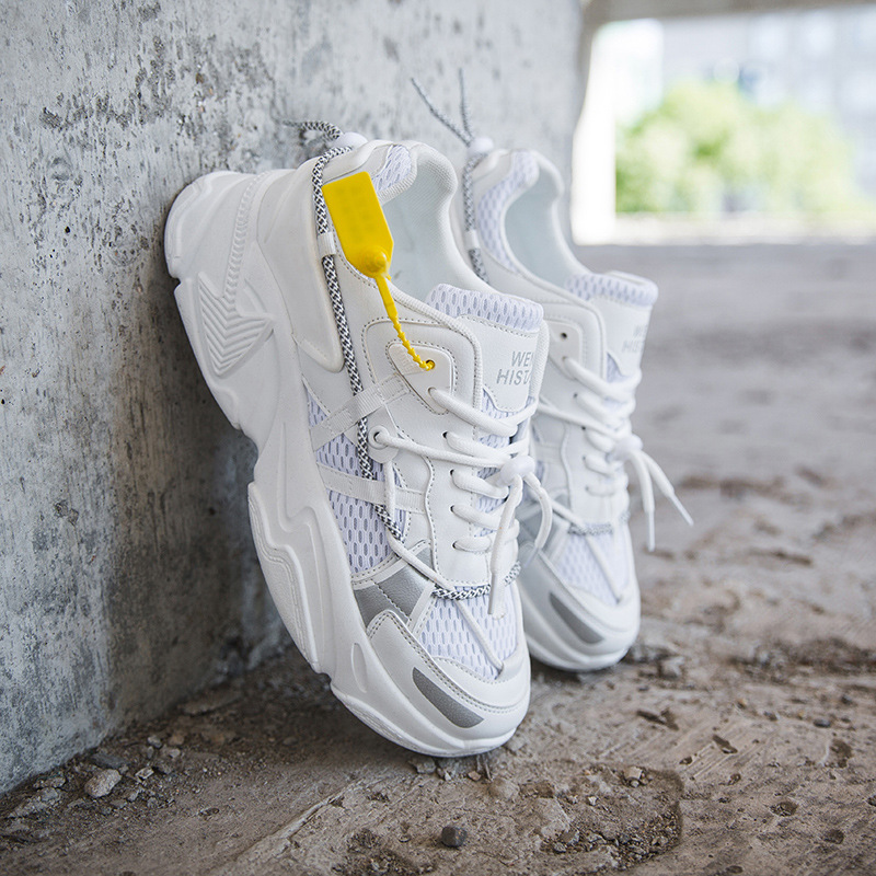 Internet celebrity couple's dad women's trend new small white student casual sports shoes men