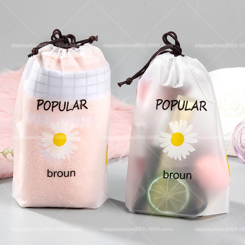 EVA drawstring bag daisy drawstring bag bundle bag accessory packaging, small bag frosted stationery bag directly supplied by the manufacturer
