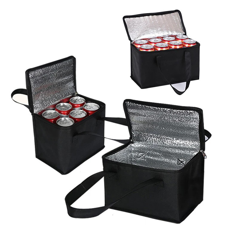 Portable Lunch Cooler Bag Folding Insulation Picnic Ice Pack Food Thermal Outdoor Tin Foil Bags Drink 241122