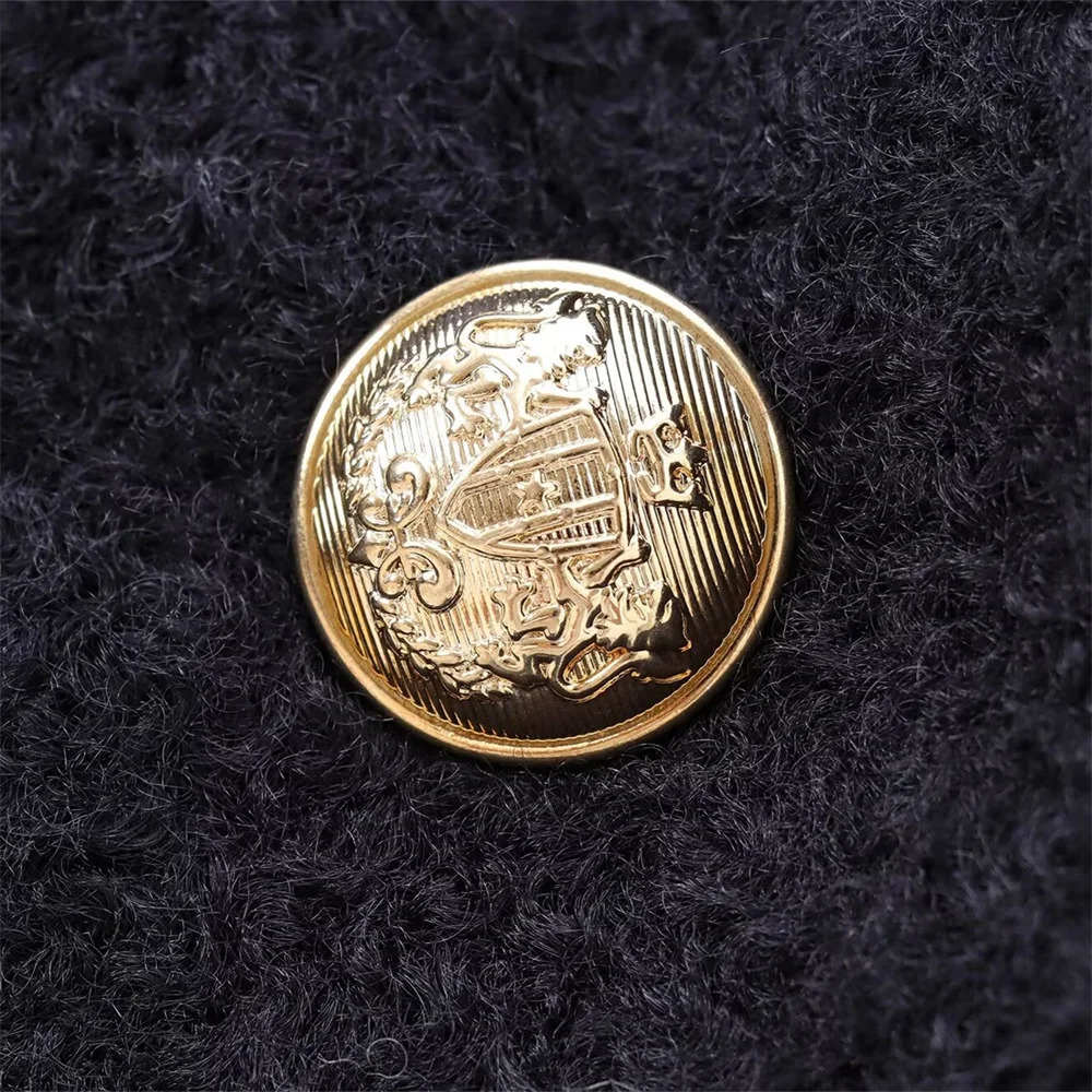 2024 RARF Autumn Womens European and American Style French n Fashion Pearl Leather Double breasted Coat 241122