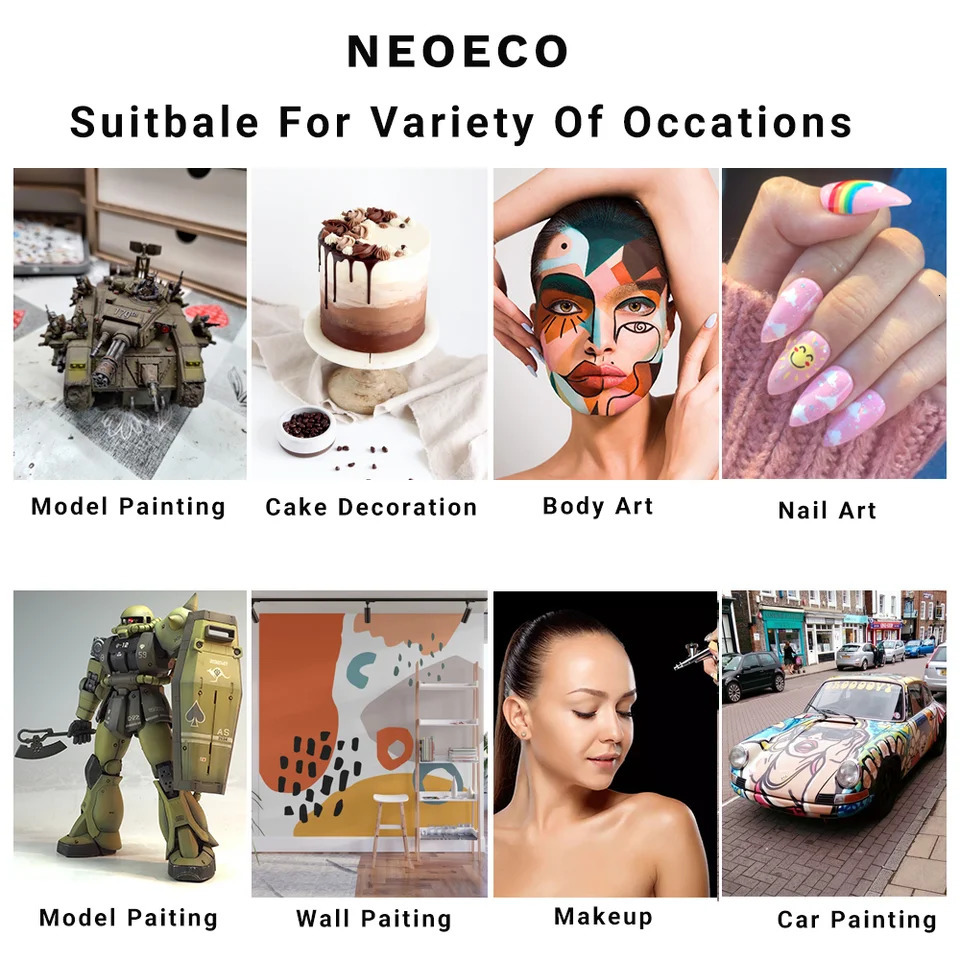 DualAction Airbrush with 30psi Auto Stop Compressor Kit Air Brush Spray Gun for Makeup Nail Paint Tattoo Body Cake Car Barber 241121