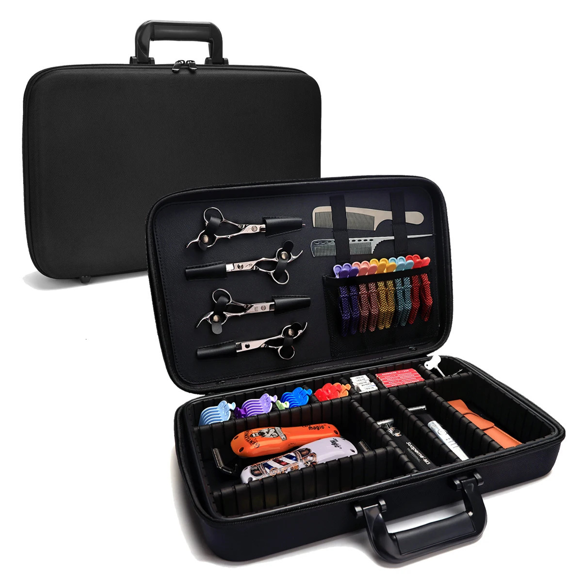 Barber hairdressing tools storage bag high-capacity hair clipper storage box foldable travel handbag professional salon accessories 241122