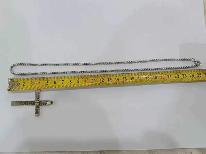 Fashion Cross Chain Pendant Necklace Fashion Men Women Metal Geometry Punk Gothic Party Jewelry Vintage GiftsX241122