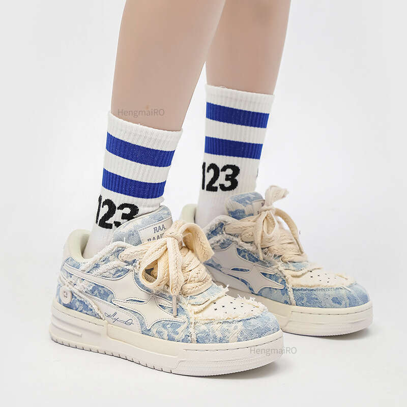 Women For Men Tennis Retro Y2K Star Skateboard Streetwear Fashion Male Sneakers Couple Outdoor Sports Casual Shoes