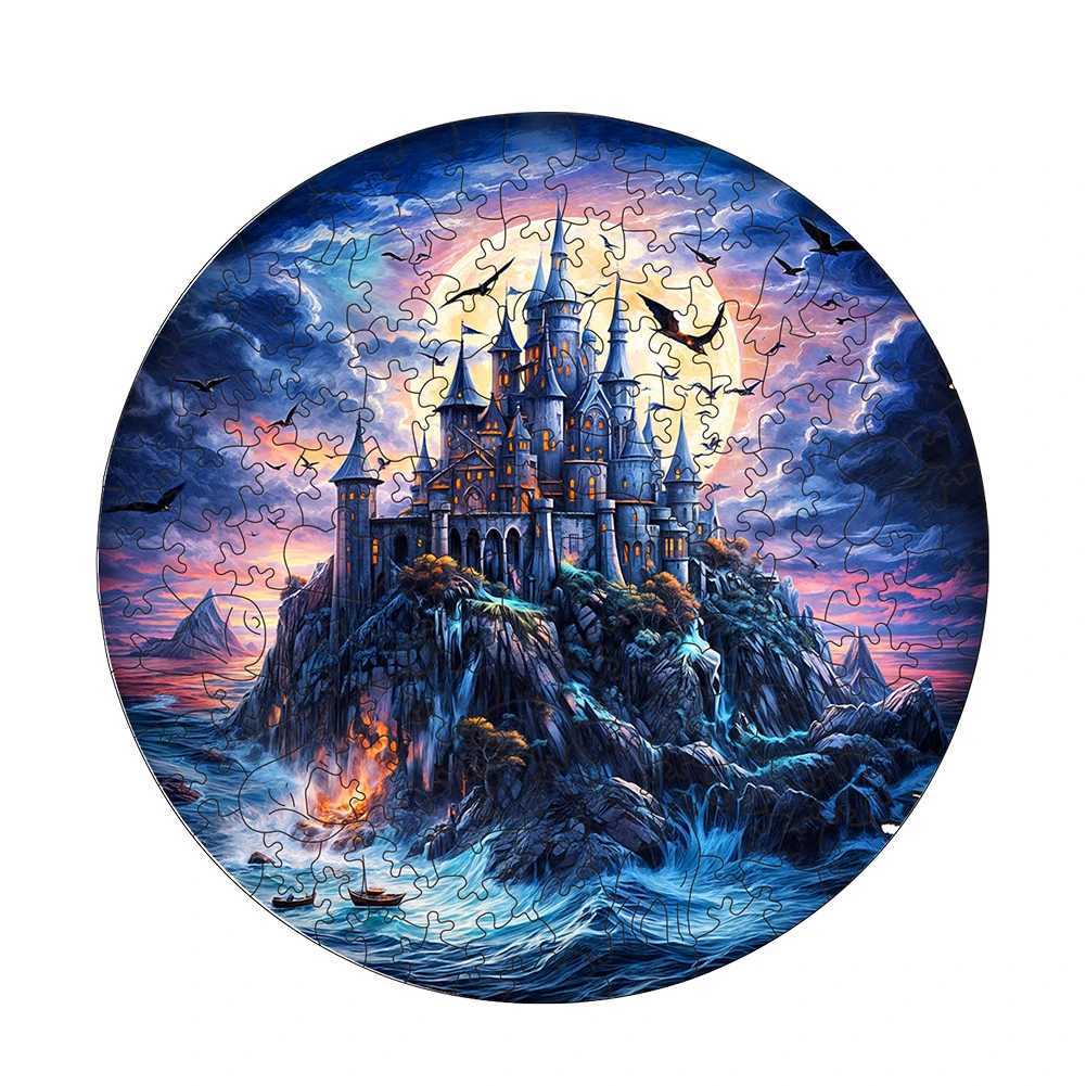 Wooden Puzzle Toy Ocean Castle Ideal Birthday Gift Family Interactive Wooden Puzzle Game Adult 3D Puzzle Includes X241122
