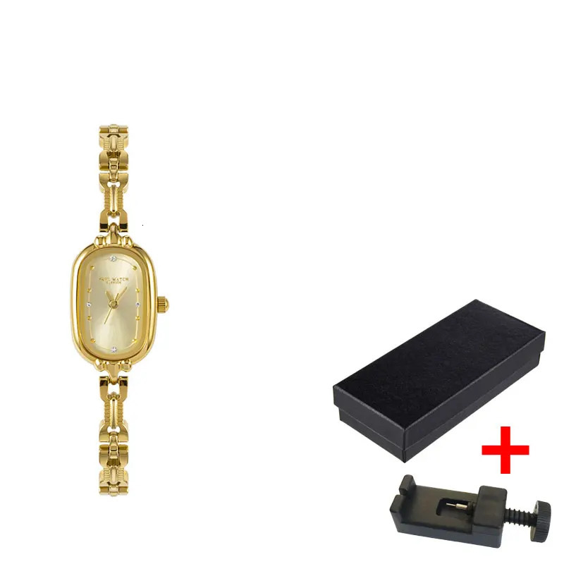 Vintage Bracelet Watch with Unique Japanese Movement Waterproof Oval Quartz Small Gold Watch Suitable for Womens Jewelry Watch Reloj 241122
