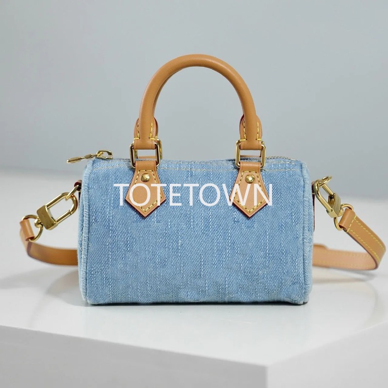 Fashion Lady Designer Denim Bag Chain Shoulder Crossbody Underarm Hold Makeup Purse Mini Bag