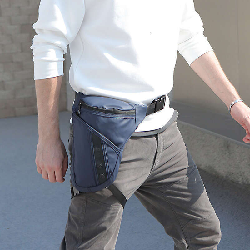 Men Fanny Pack Leg Drop Bag Motorcycle Rider Shoulder Multi-functional Pouch Cross body Nylon Male Hip Bum Belt Waist Thigh Bags
