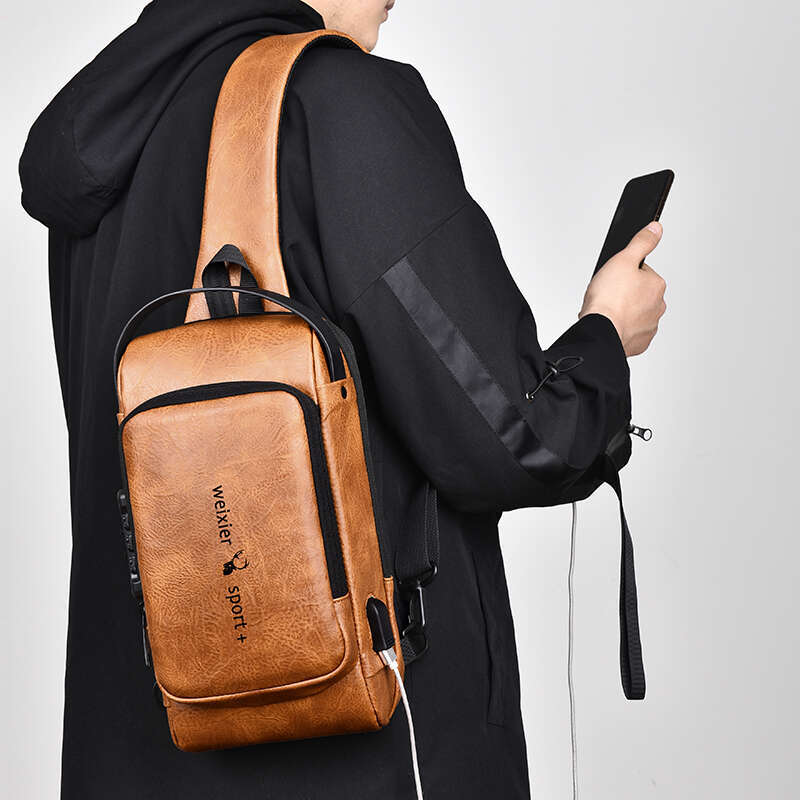 Men Sg Backpack Cross body Shoulder Chest with USB Charge Port Anti-theft Travel Motorcycle Rider Male Side Messenger Bag