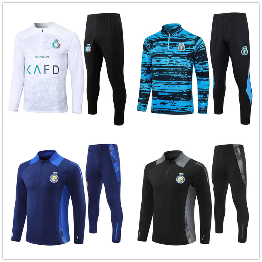202 New Al Nassr FC soccer Jerseys Tracksuit Ronaldo training suit 24/24 CR7 Gonzalo Martinez Talisca Ghislain Konan Vincent Aboubakar men and kids Football shirt
