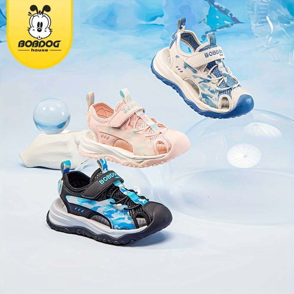 BOBDOG House Unisex Kid's Close Toe Breathable Sandals Comfy Durable Soft Sole Beach Water Shoes for Boy's & Girl's Outdoor Activities 